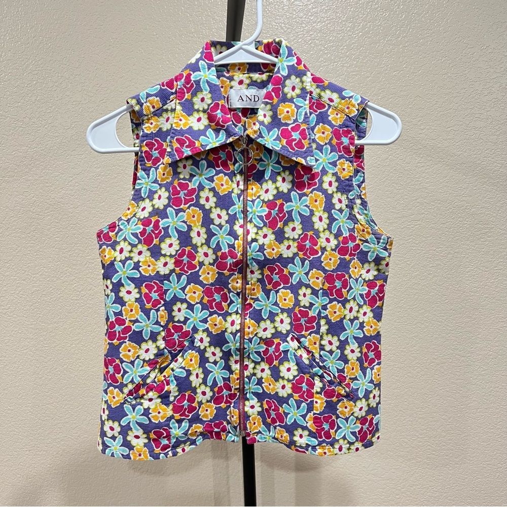AND Italian Floral Vest Size XS - Picture 4 of 6